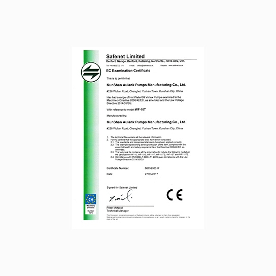 CE Certification –  WF-10T
