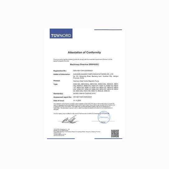 CE Certification – MDW Series