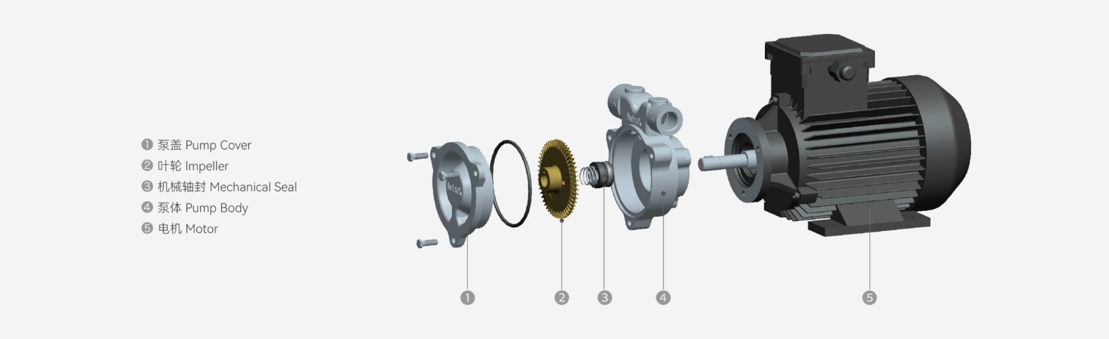 WK High-Head Vortex Pump exploded structure